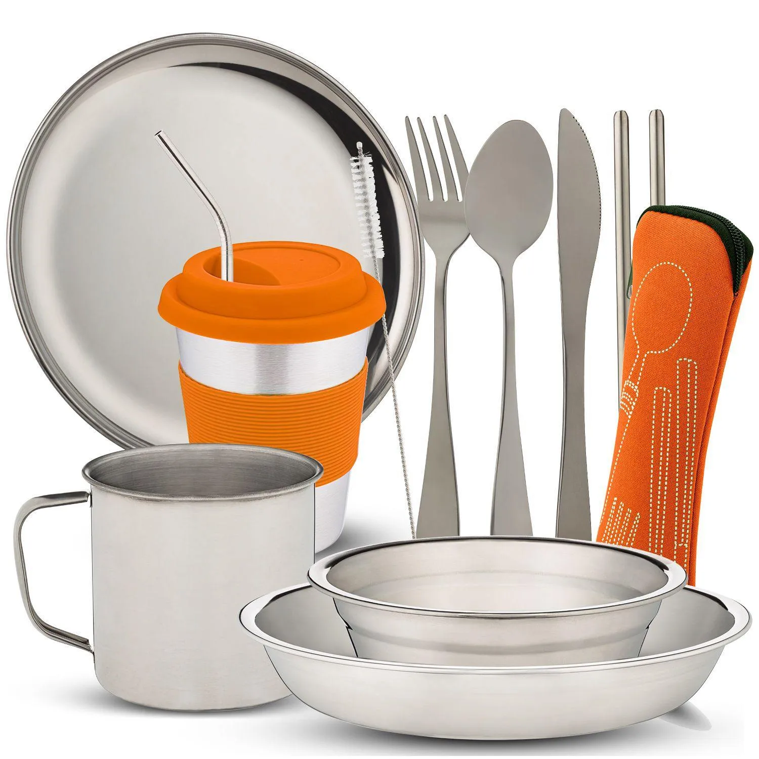 10-Piece Camping Tableware Dish Set