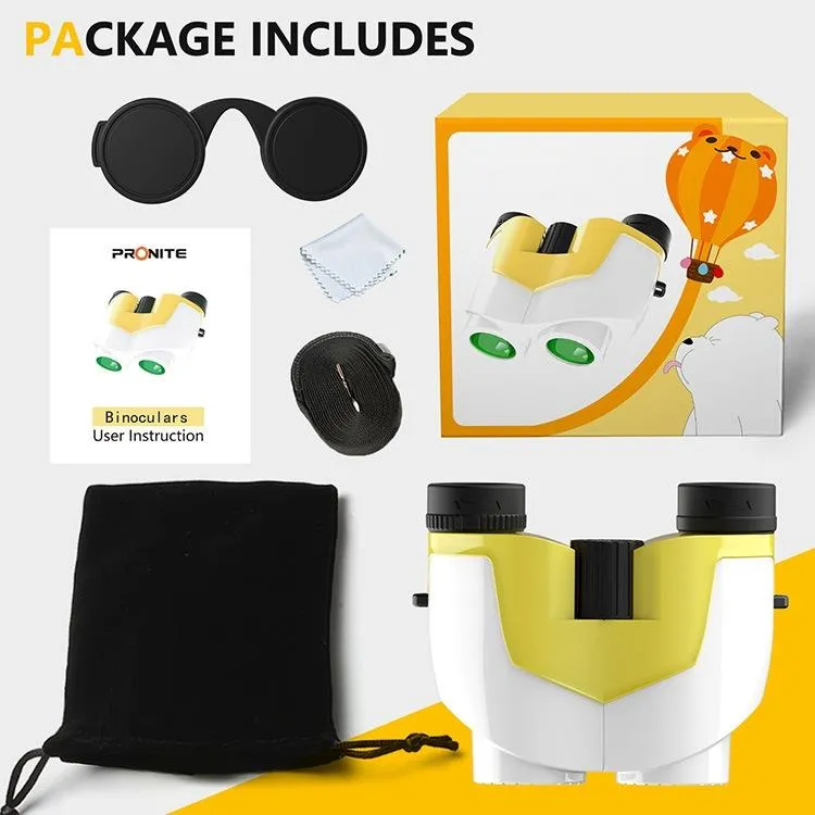 25x10 Polar Bear Binoculars - Perfect Gift for Kids