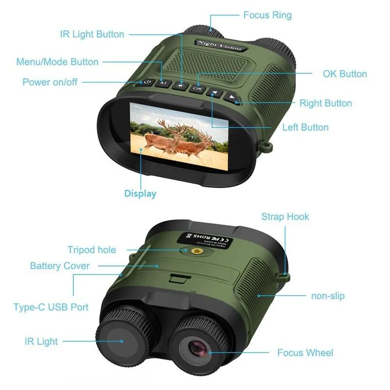 3 Digital Night Vision Binoculars with 3 Ips Screen
