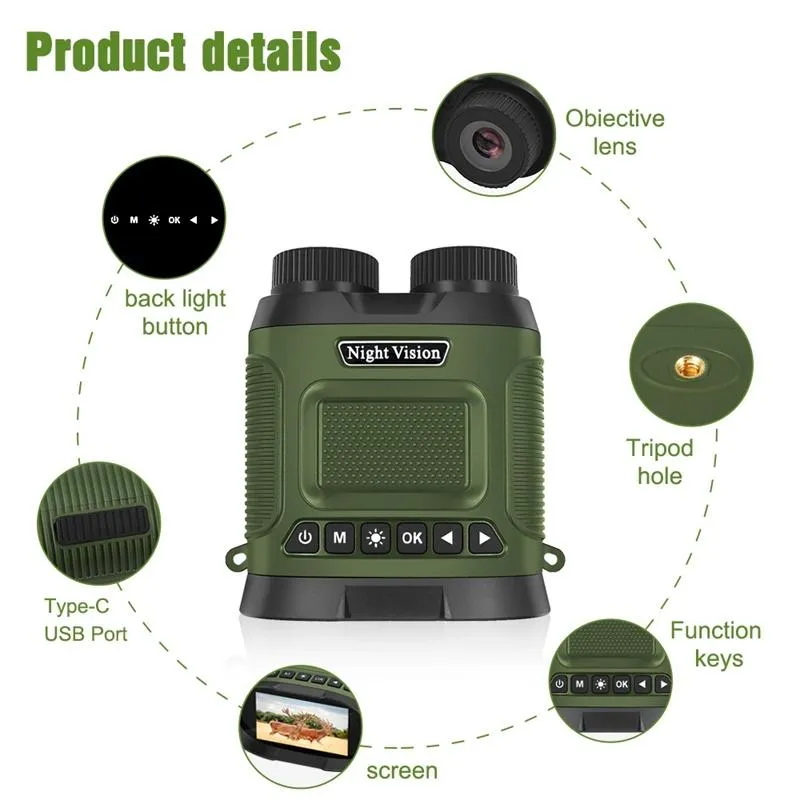 3 Digital Night Vision Binoculars with 3 Ips Screen