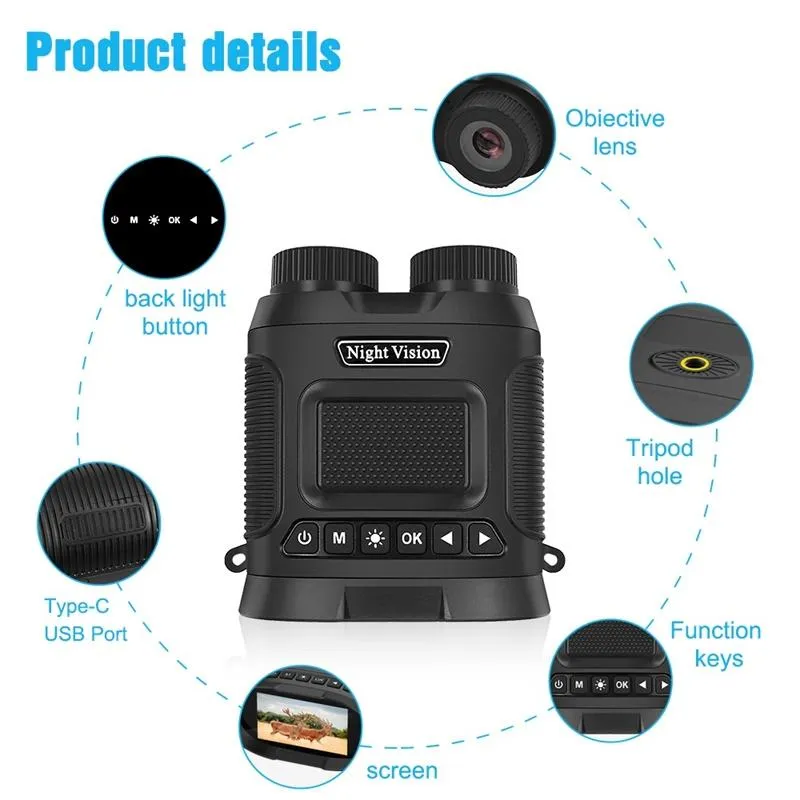 3 Digital Night Vision Binoculars with 3 Ips Screen