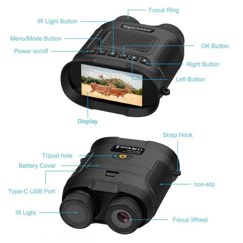 3 Digital Night Vision Binoculars with 3 Ips Screen