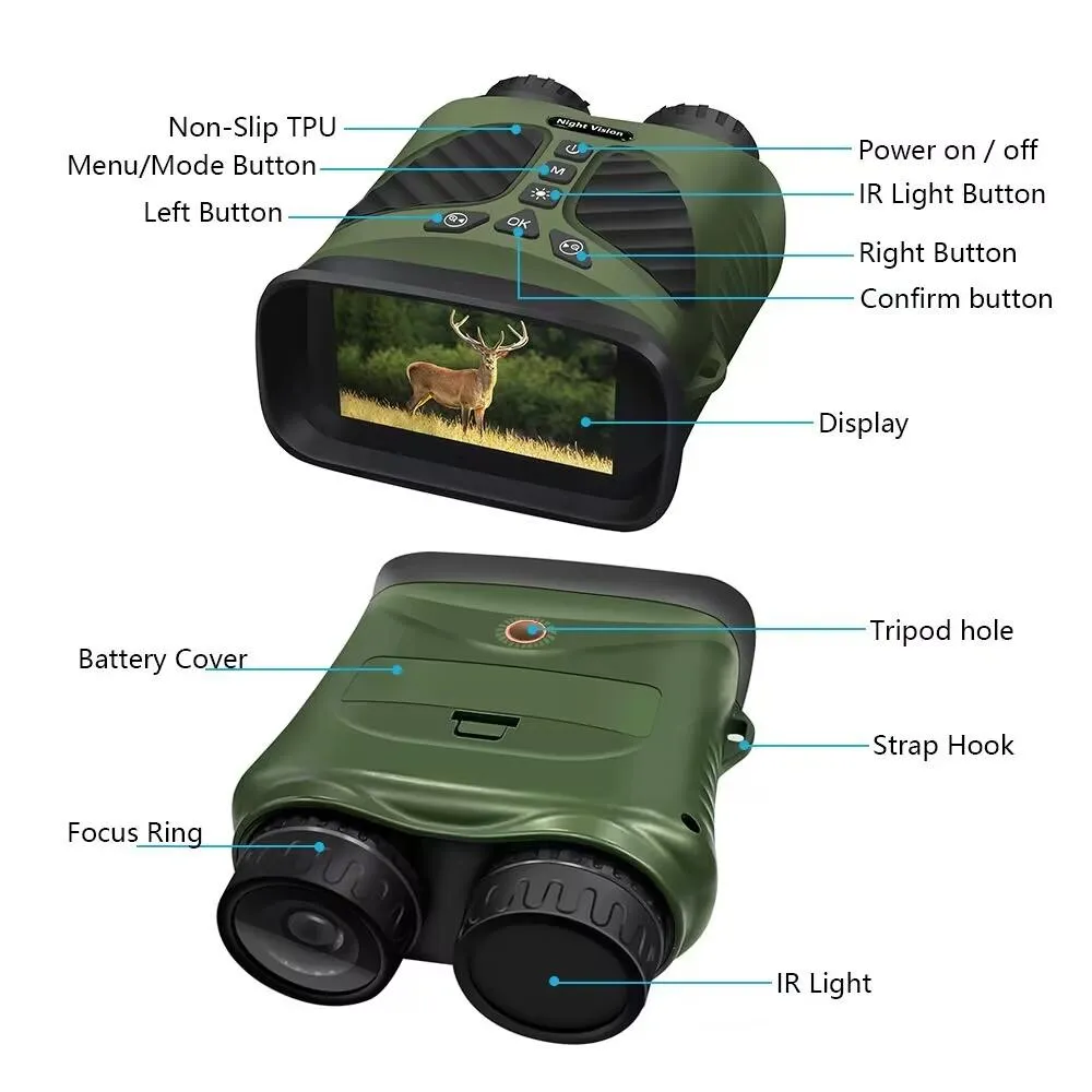 3 Ips Screen Digital Night Vision Binoculars with 3 Display