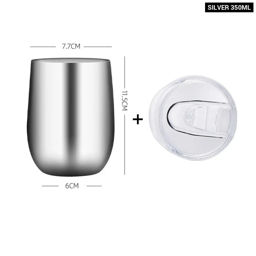 304 Stainless Steel Travel Mug with Lid and Straw