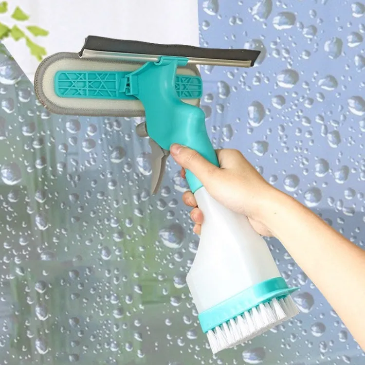 4 In 1 Double-sided Glass Wiper Window Squeegee Portable Spray Mirror Car Glass Cleaner, YJ520
