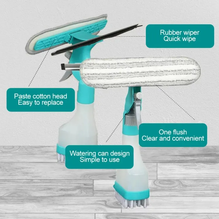 4 In 1 Double-sided Glass Wiper Window Squeegee Portable Spray Mirror Car Glass Cleaner, YJ520