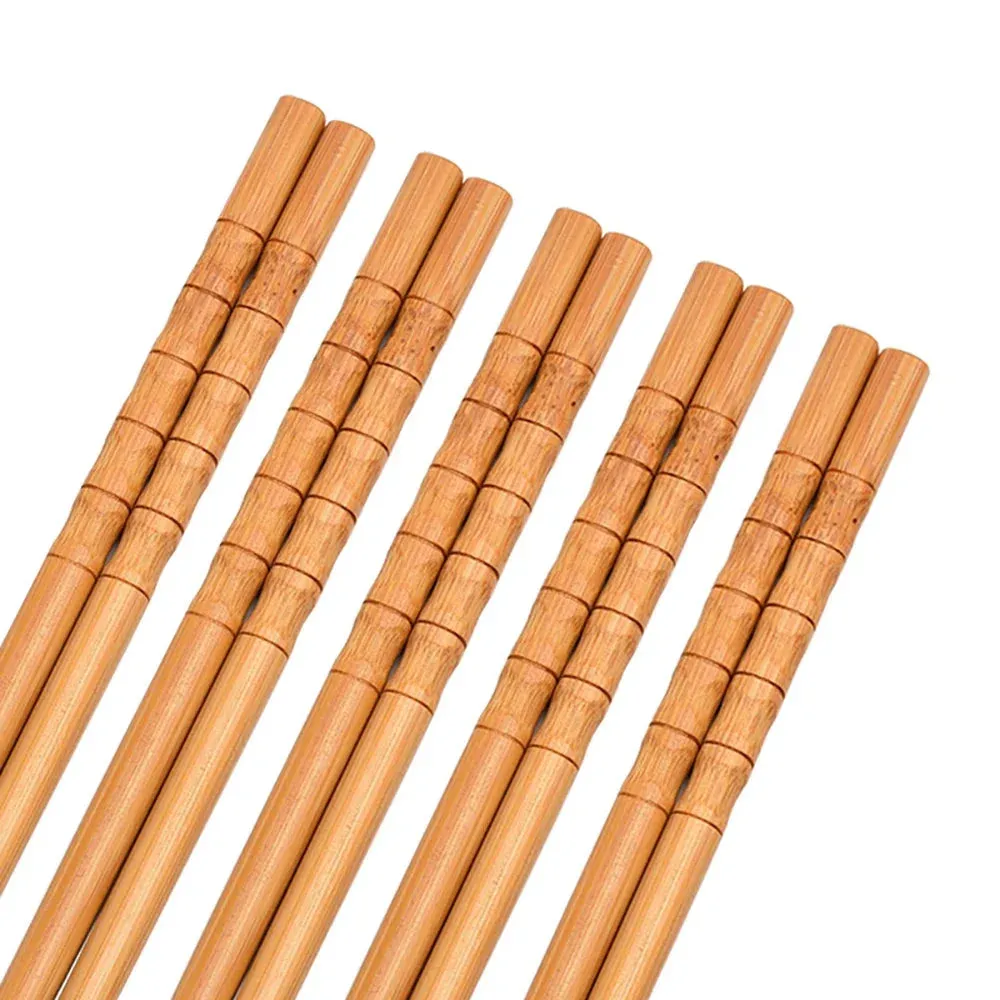 5 Pairs Bamboo Chopsticks Set Reusable Sushi Utensils