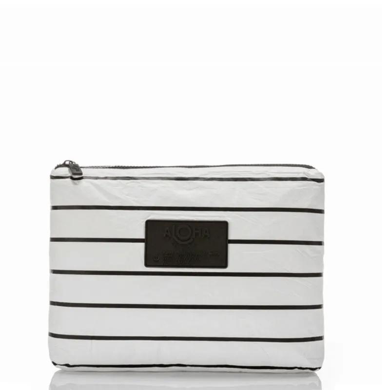 ALOHA Collection | Mid Pouch - Pinstripe White/Black