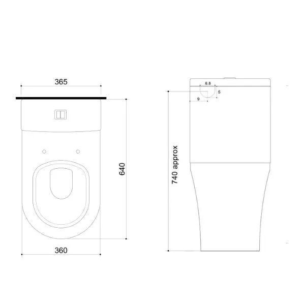 Bravat Elf Wave Intelligent Back To Wall Bidet Toilet