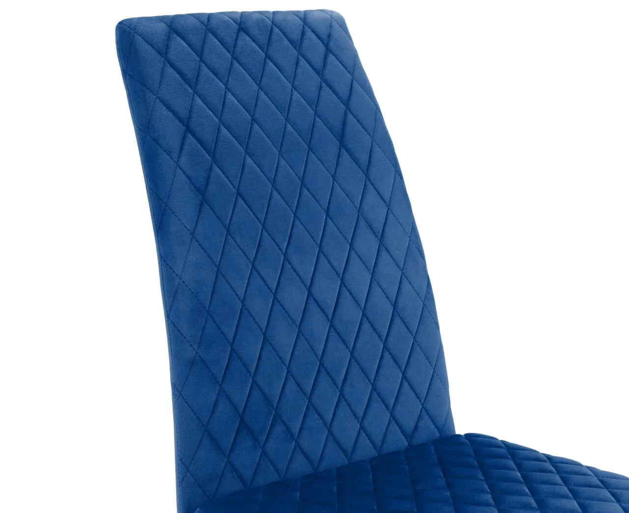 Calabria Velvet Cantilever Chair - Blue (Set of 4)