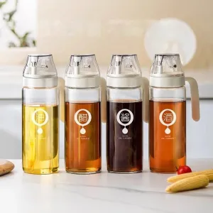 Convenient Glass Oil Pot with Auto Open/close