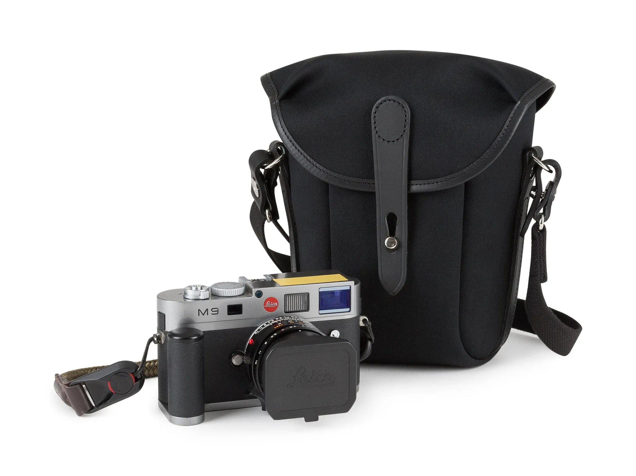 Galbin Binocular Case - 10 / Black Canvas / Black Leather