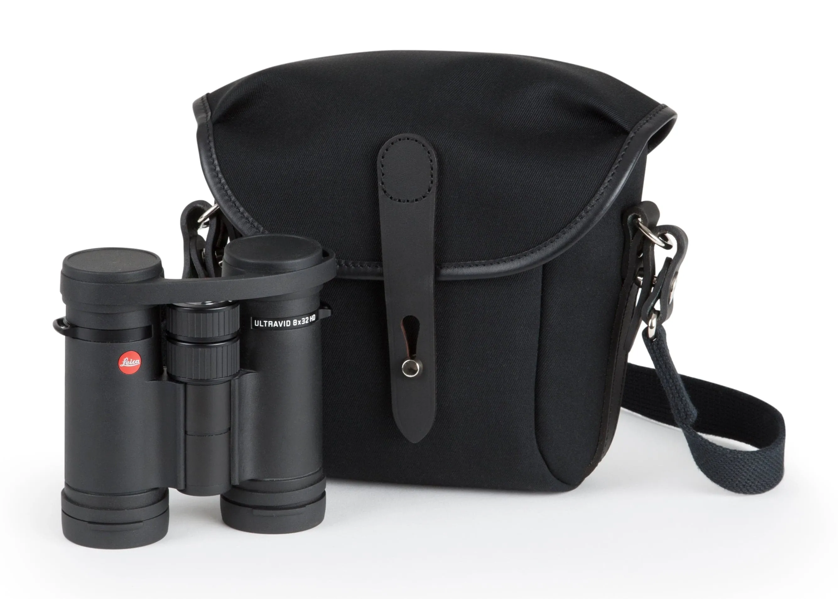 Galbin Binocular Case - 8 / Black Canvas / Black Leather