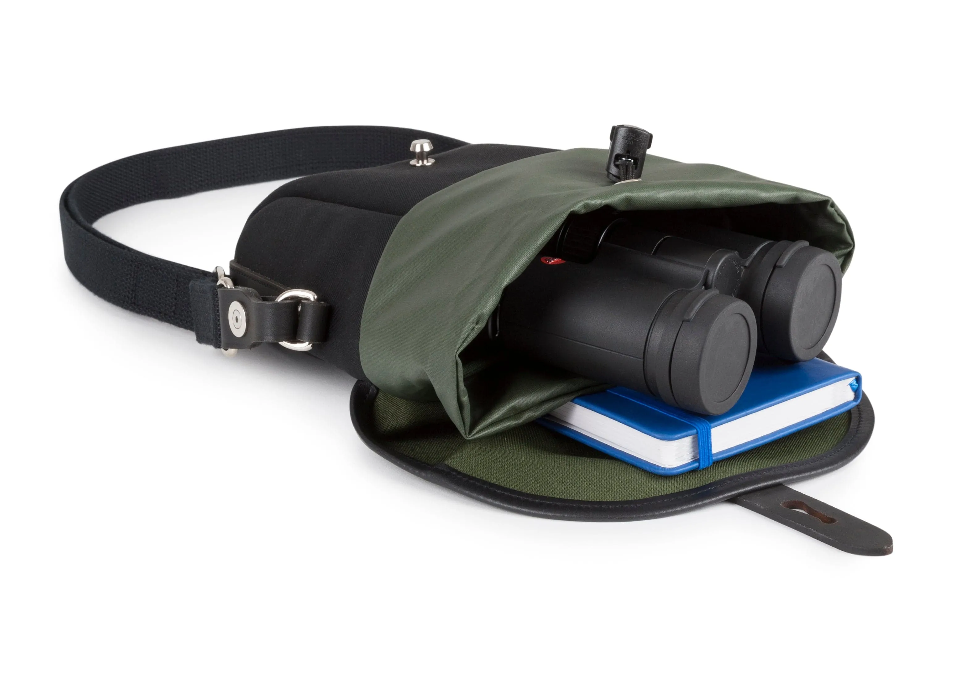 Galbin Binocular Case - 8 / Black Canvas / Black Leather