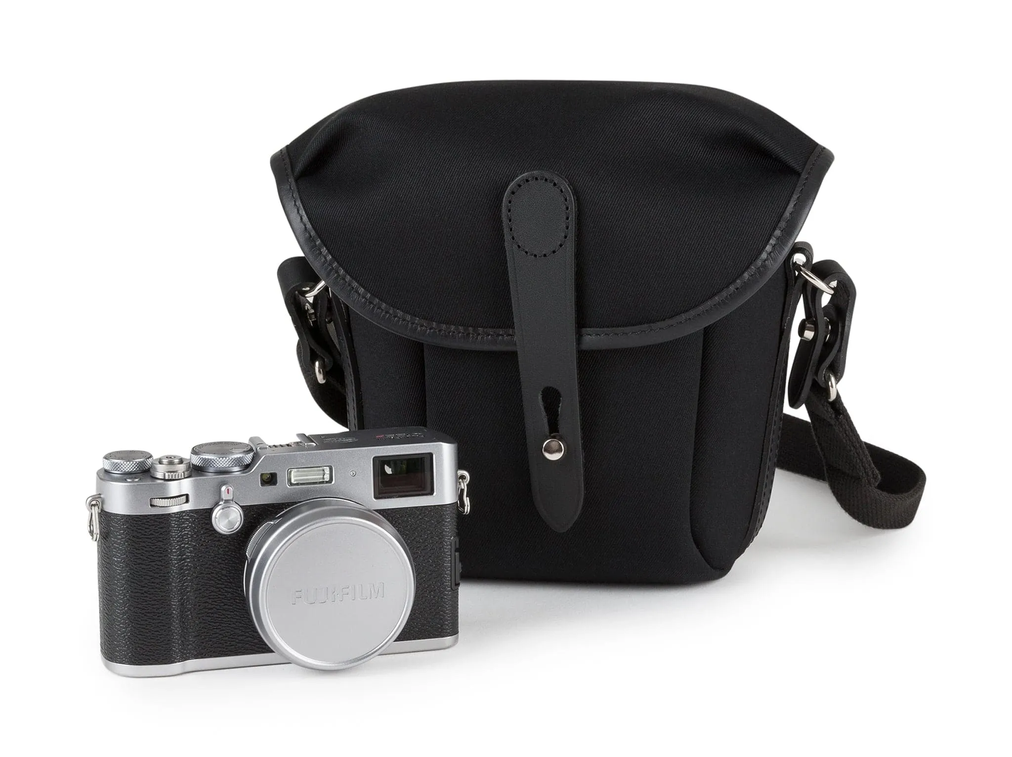 Galbin Binocular Case - 8 / Black Canvas / Black Leather