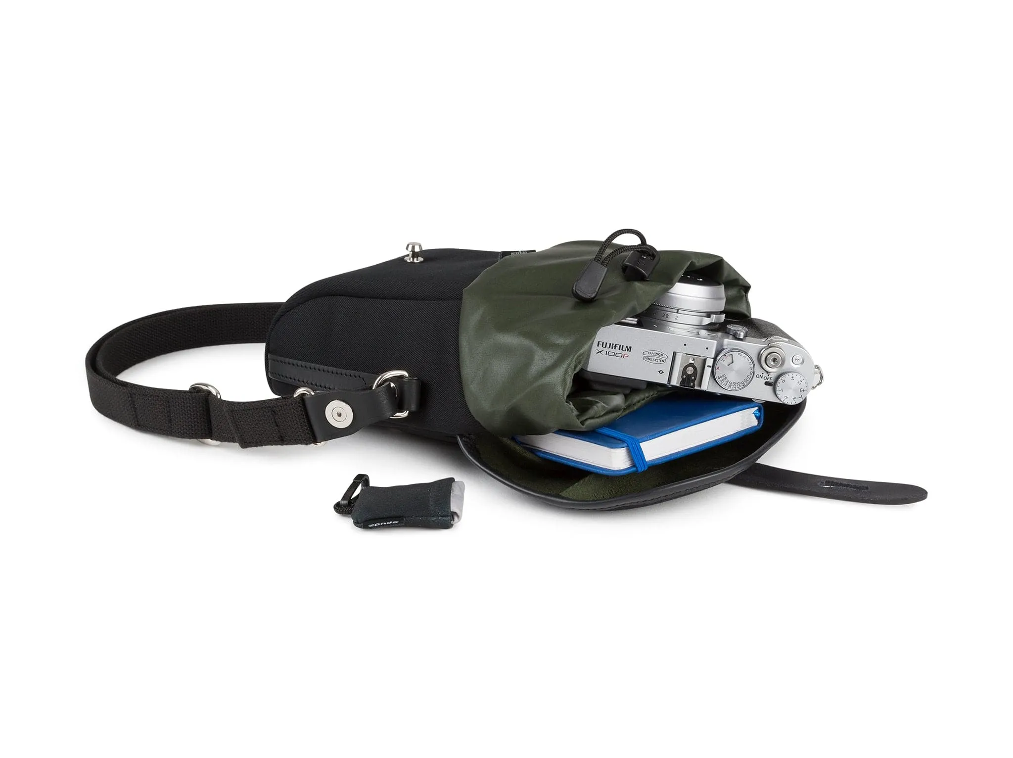 Galbin Binocular Case - 8 / Black Canvas / Black Leather