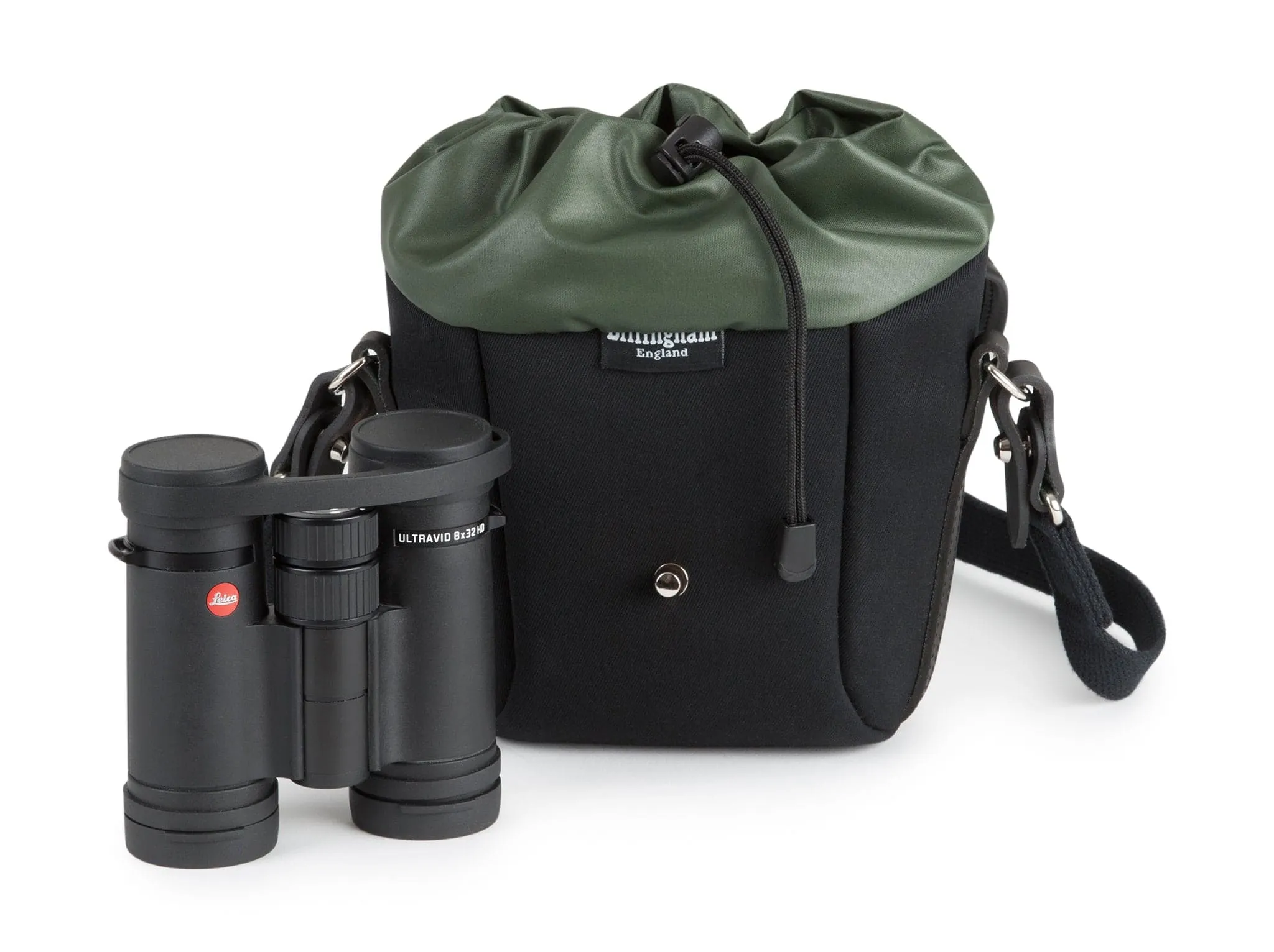Galbin Binocular Case - 8 / Black Canvas / Black Leather