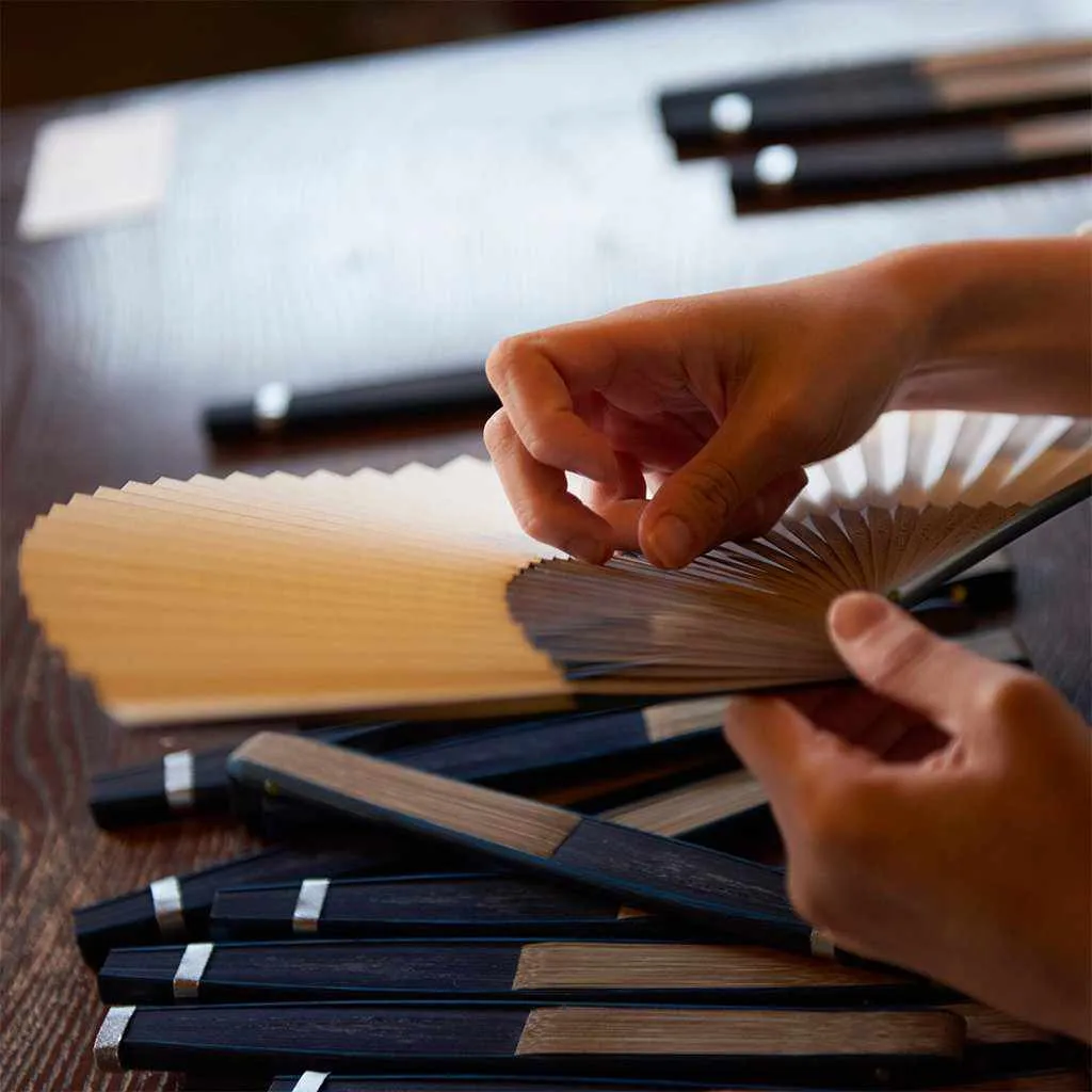 MEN'S PAPER FAN RYU ARMPIT LACQUER [HAND FAN]