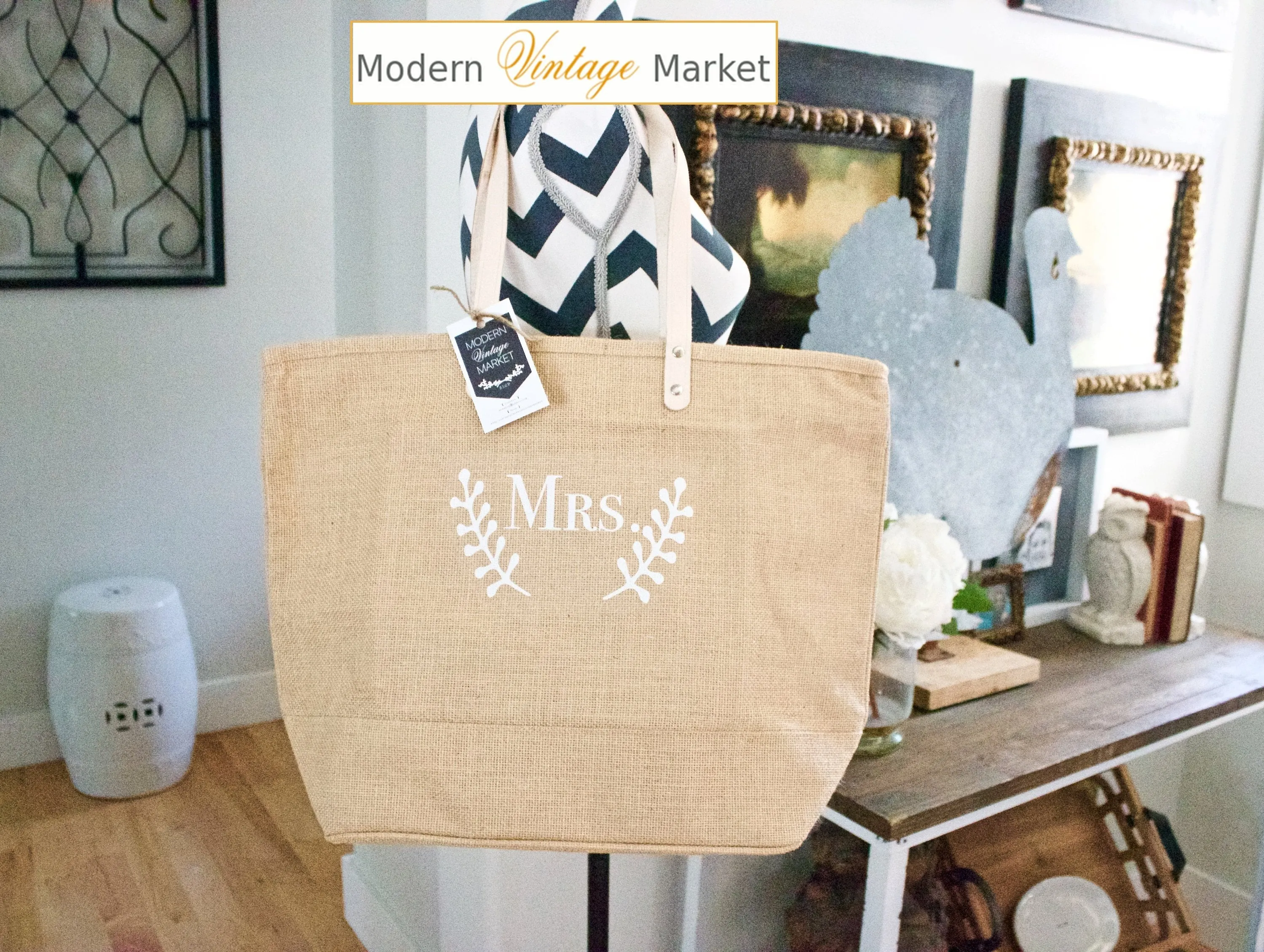 Mrs Tote Bag| Bride Tote Bag | Bachelorette Party Tote Bag | Wedding Tote Bag|Bride Bag| Bride Gift | MRS Jute Bag