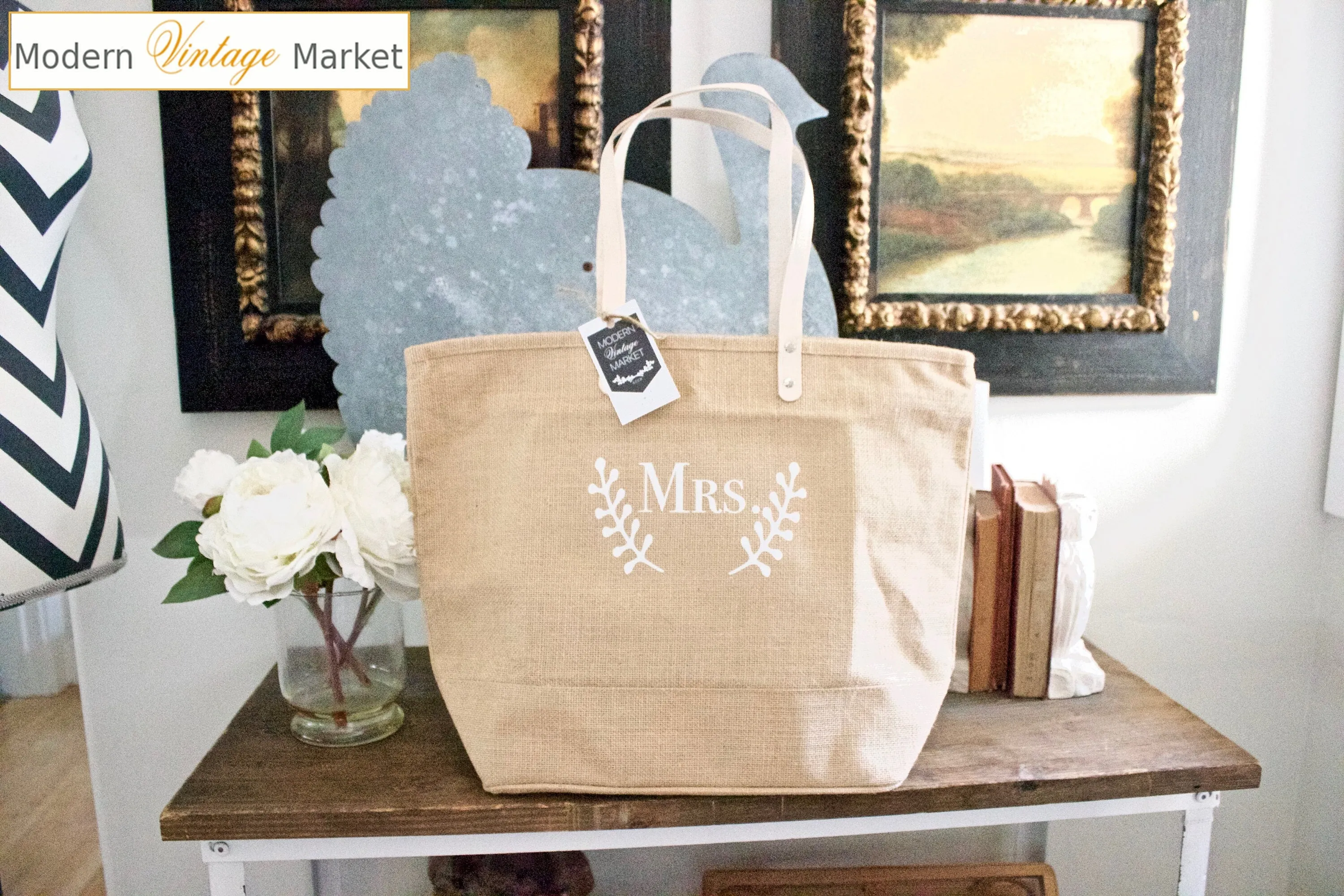 Mrs Tote Bag| Bride Tote Bag | Bachelorette Party Tote Bag | Wedding Tote Bag|Bride Bag| Bride Gift | MRS Jute Bag