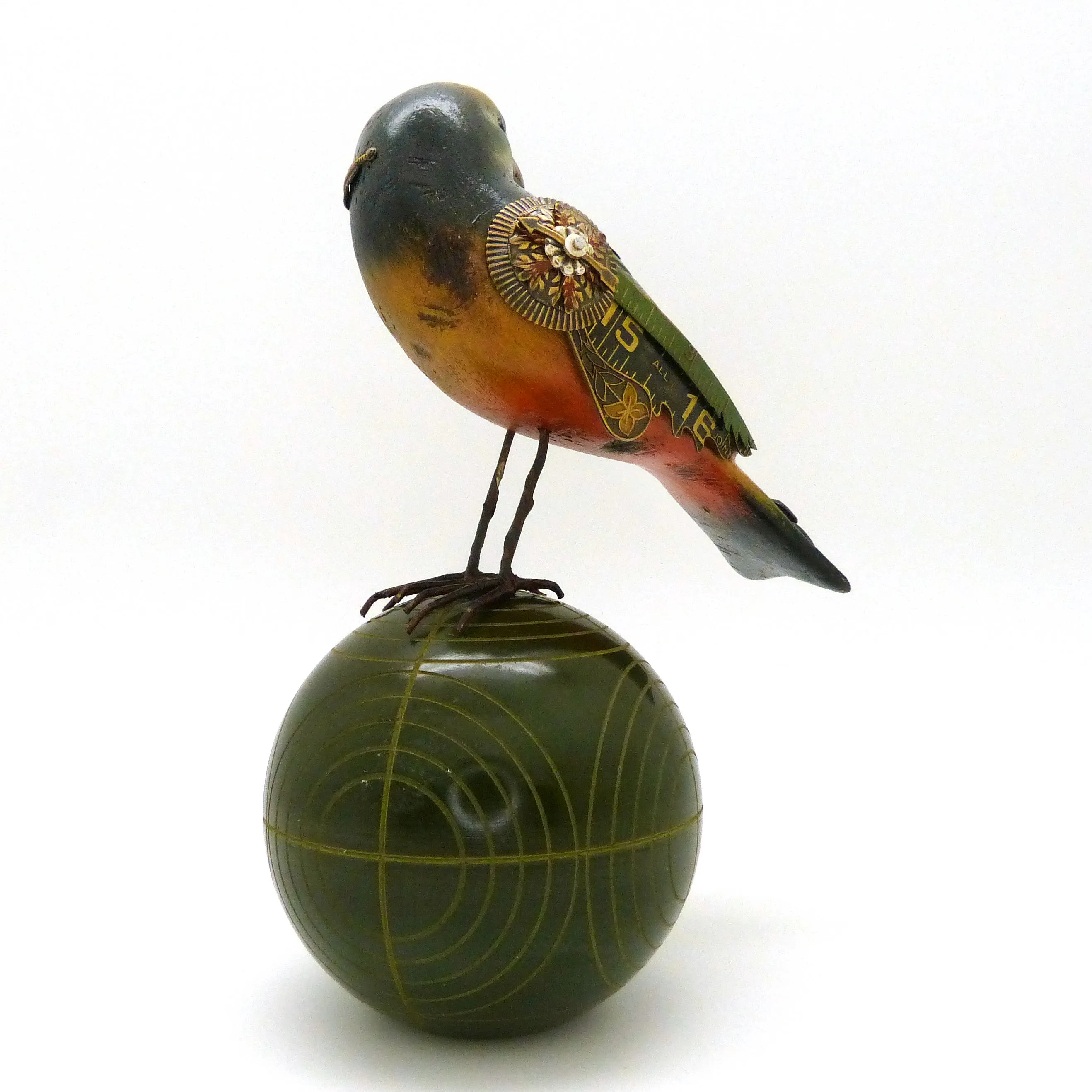 Mullanium Black Manakin Bird Fancy Ball Artists Jim Tori Mullan Handmade B810