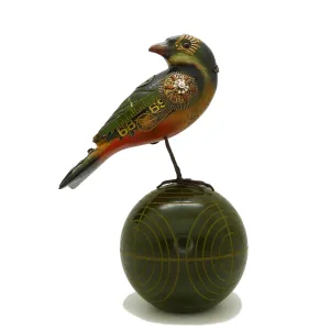 Mullanium Black Manakin Bird Fancy Ball Artists Jim Tori Mullan Handmade B810