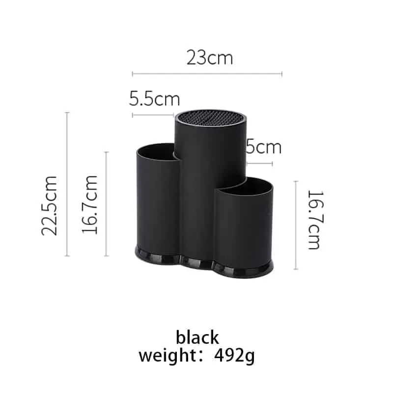 Multifunction Black / White Kitchen Utensils Holder