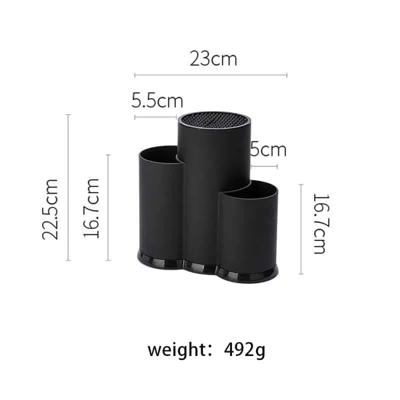 Multifunction Black / White Kitchen Utensils Holder
